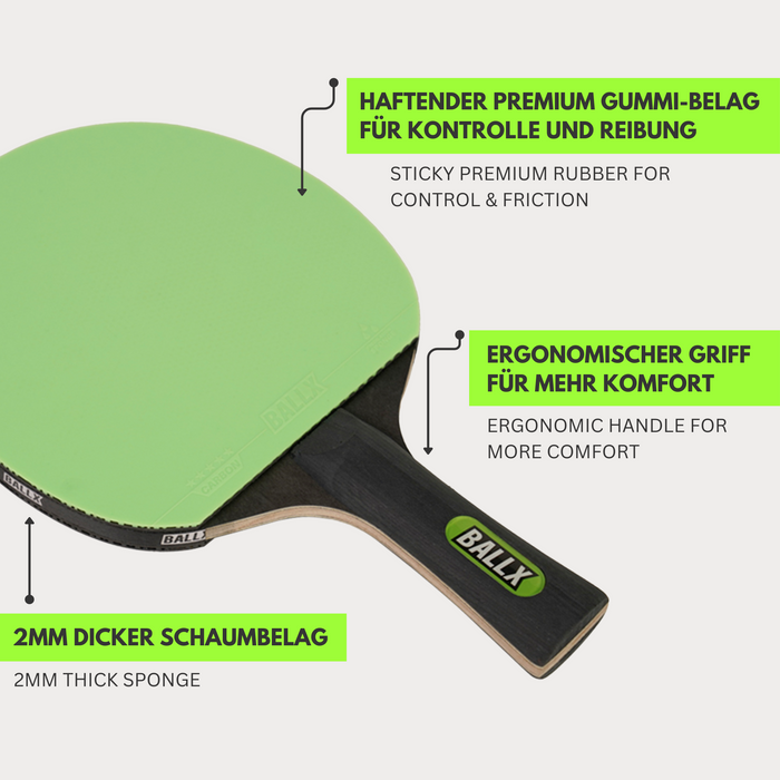 Atemi Pro Line 2000 Tischtennisschläger - ITTF-zugelassen Mit Power-System