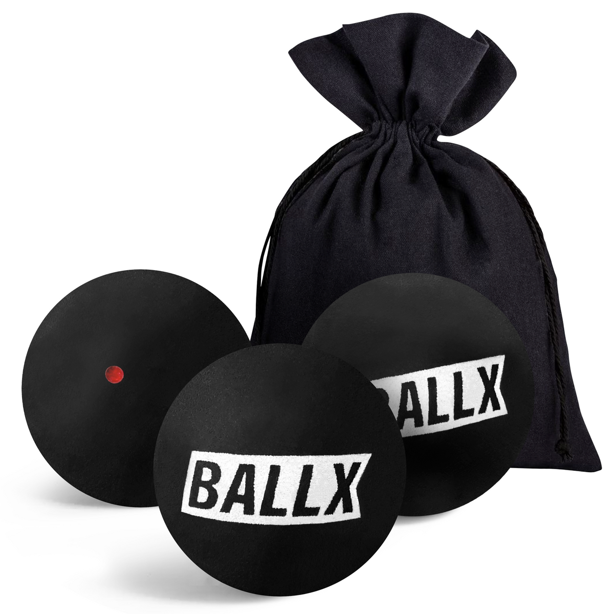 XS3000 Squash Ball Roter Punk Mittel - Freizeitbälle in Schwarz — BALLX