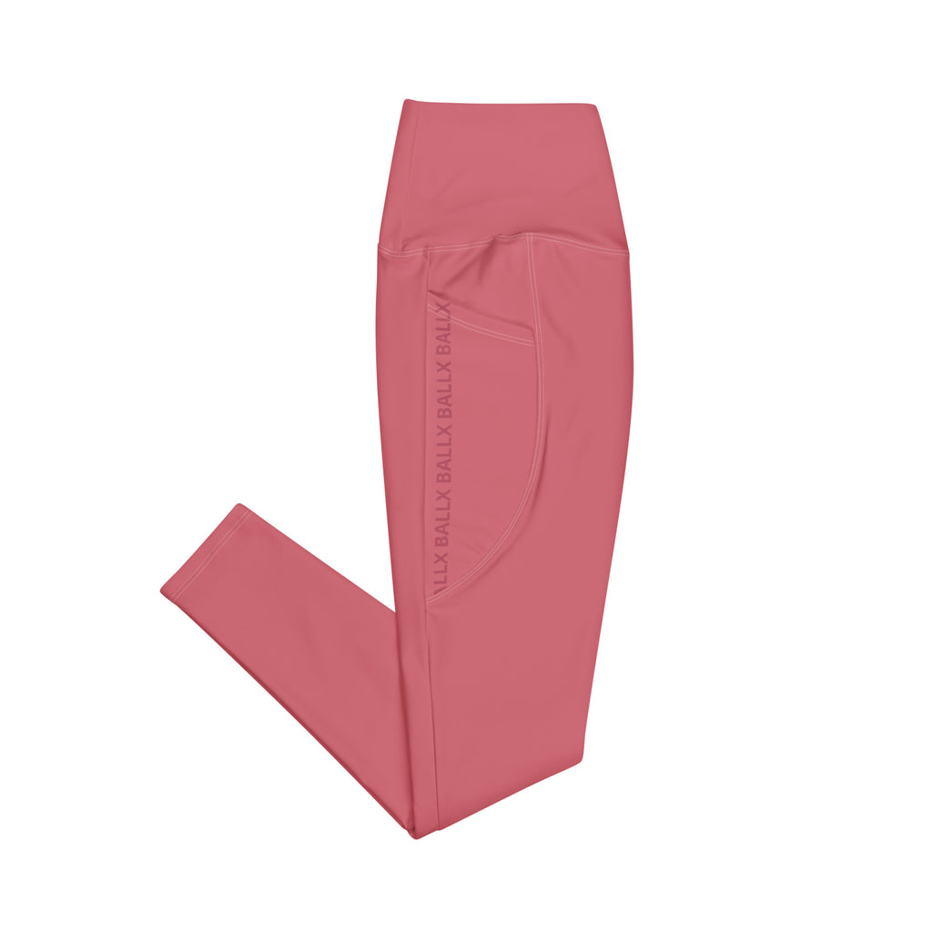 Badminton Leggings mit Taschen - Dunkelrosa